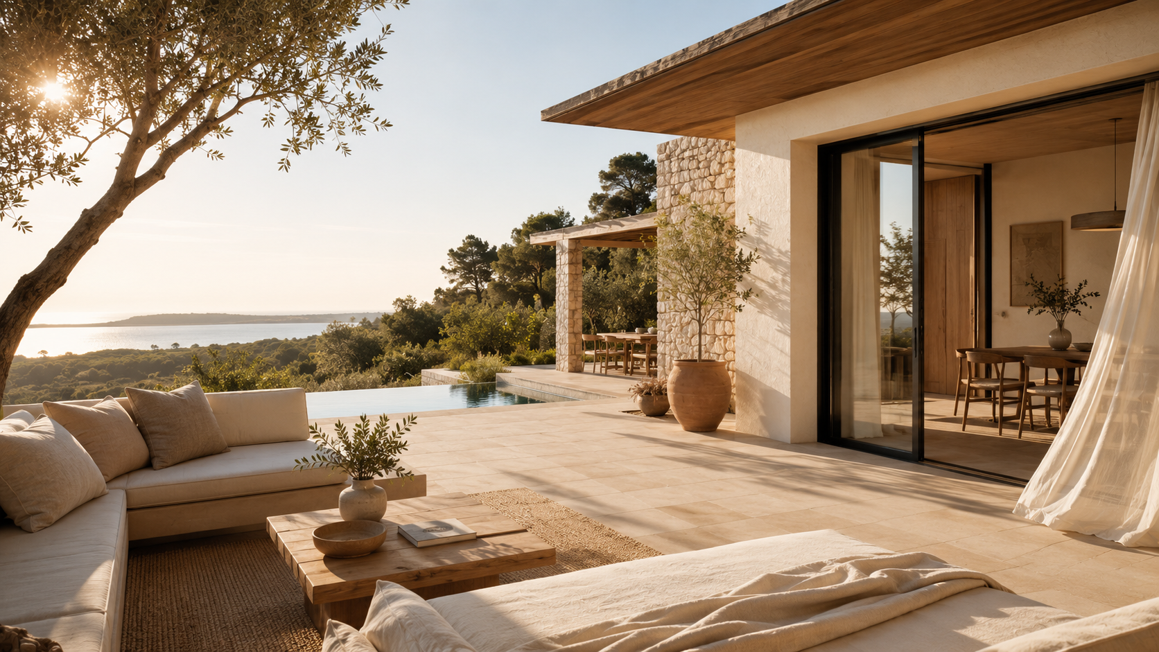 Private Portuguese villa surrounded by nature and warm natural light